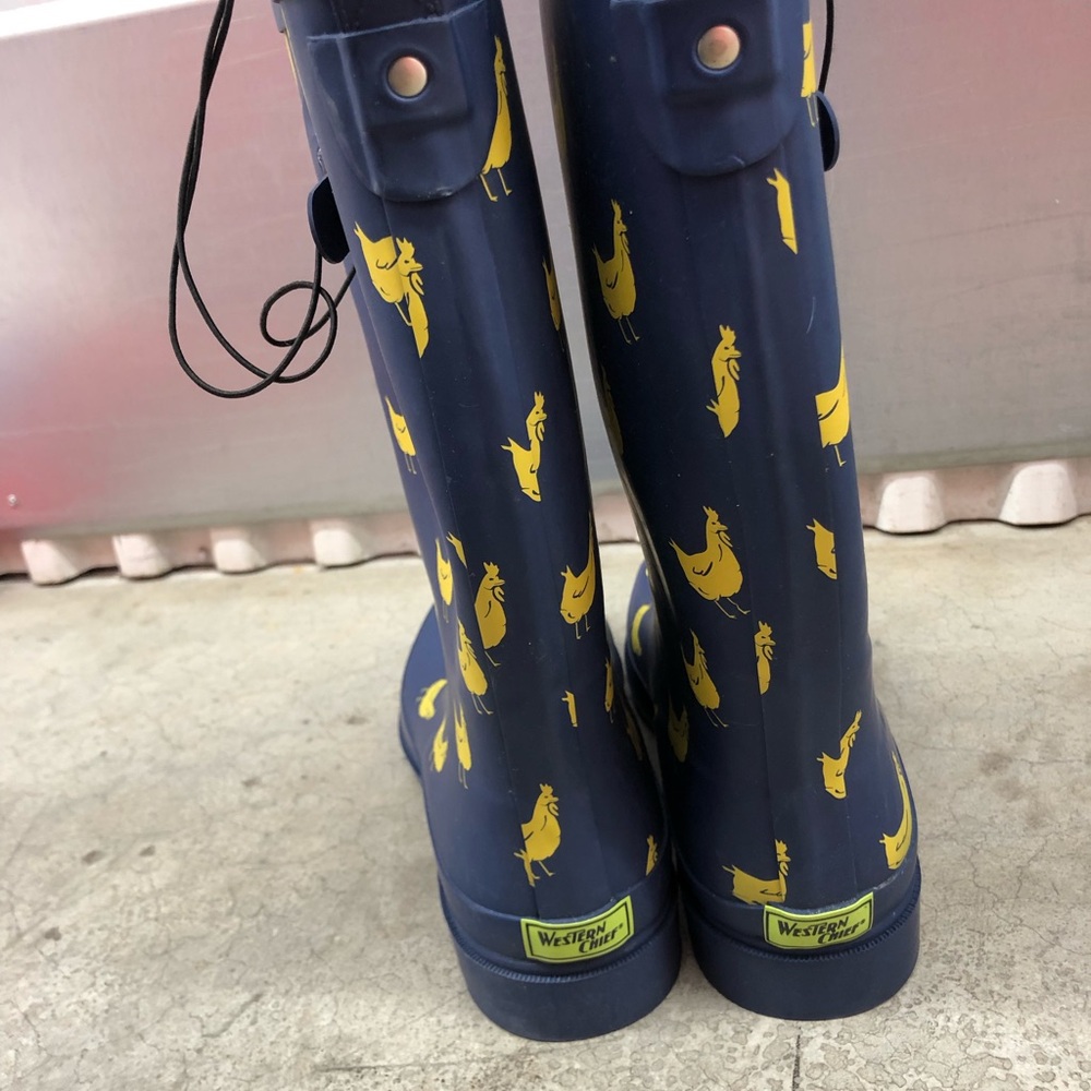 Western Chief Funky Flock Tall Rain Boots Size 11 - Picture 5 of 16